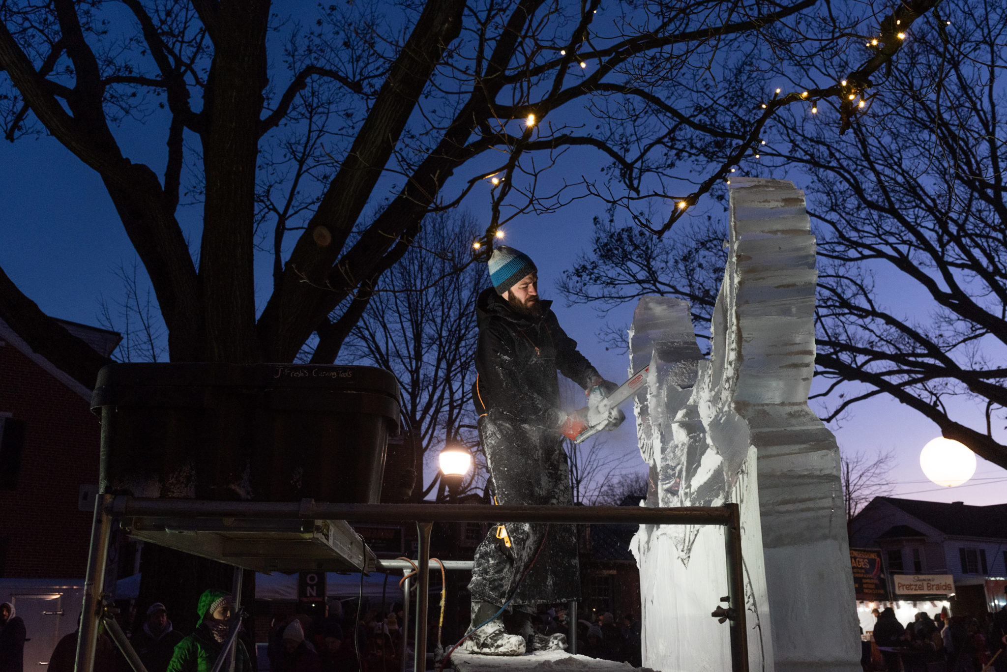 Lititz Fire & Ice Festival Outdoor Ice Carvings & Fire Show